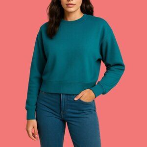 💙 Better Together Teal Ribbed Crewneck Sweatshirt - Size M
